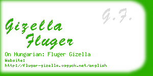 gizella fluger business card